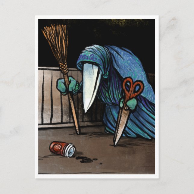 Schnabelperchten - Taloky Yule-kritiker Vykort (Framsida)