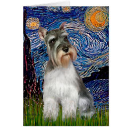 Schnauzer 11N - Stjärnnatt (Vert.) Hälsningskort