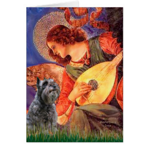 Schnauzer 12 - Mandolin Angel Hälsningskort