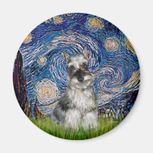 Schnauzer 1 - Starry Night Magnet