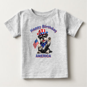 Schnauzer (2ag) Patriotisk Barn T-Shirt