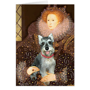 Schnauzer 8cr - Queen Hälsningskort