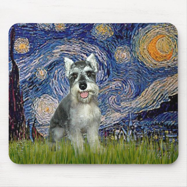Schnauzer 8cr - Starry Night Musmatta (Framsidan)