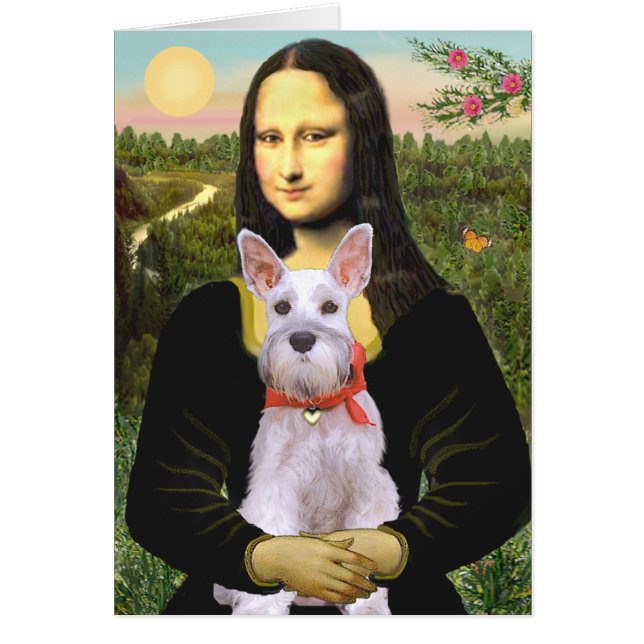 Schnauzer 9N - Mona Lisa Hälsningskort (Framsidan)