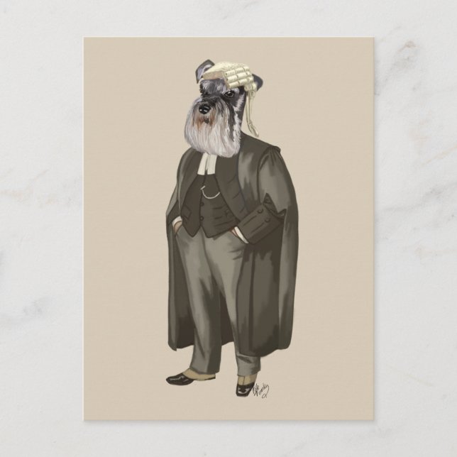 Schnauzer Advokat 2 Vykort (Framsida)