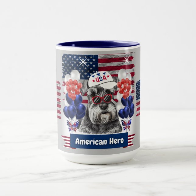 Schnauzer American Hero Coffee Mugg (Center)