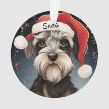 Schnauzer Anpassningsbar jul Ornament