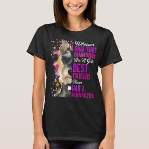 Schnauzer är en flickvän, bästa vän Hund Mamma T Shirt