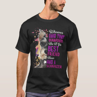 Schnauzer är en tjej bästa vän Hundmammor Mamma T Shirt