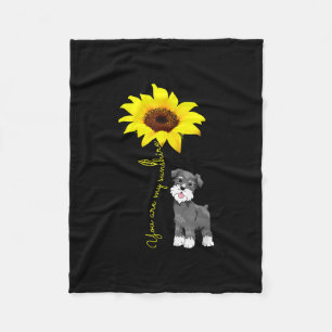 Schnauzer är min solros Schnauzer Mamma Fleecefilt