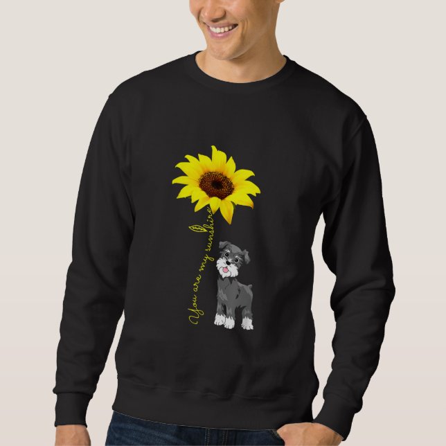Schnauzer är min solros Schnauzer Mamma Lång Ärmad Tröja (Framsida)