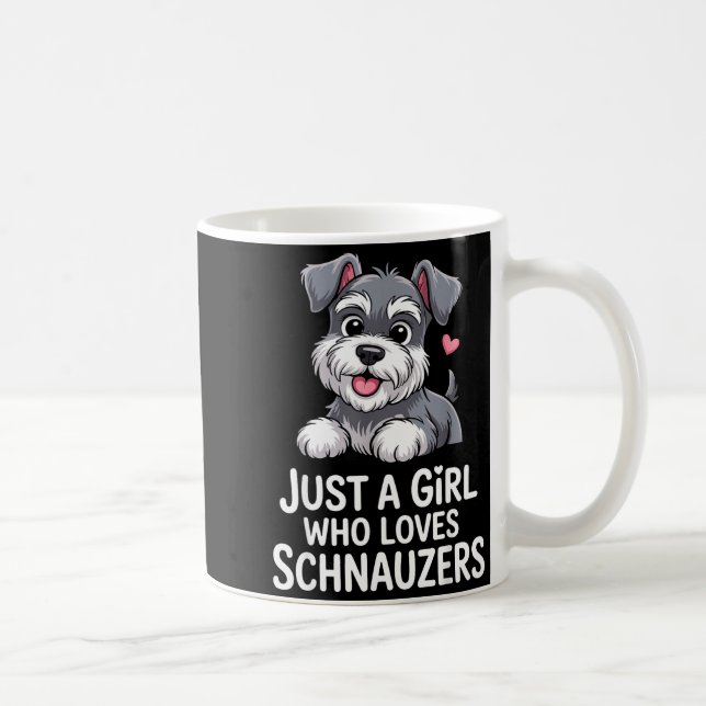 Schnauzer Art For Women Girls Kids Mini Schnauzer  Kaffemugg (Höger)