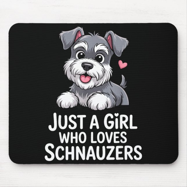 Schnauzer Art For Women Girls Kids Mini Schnauzer  Musmatta (Framsidan)