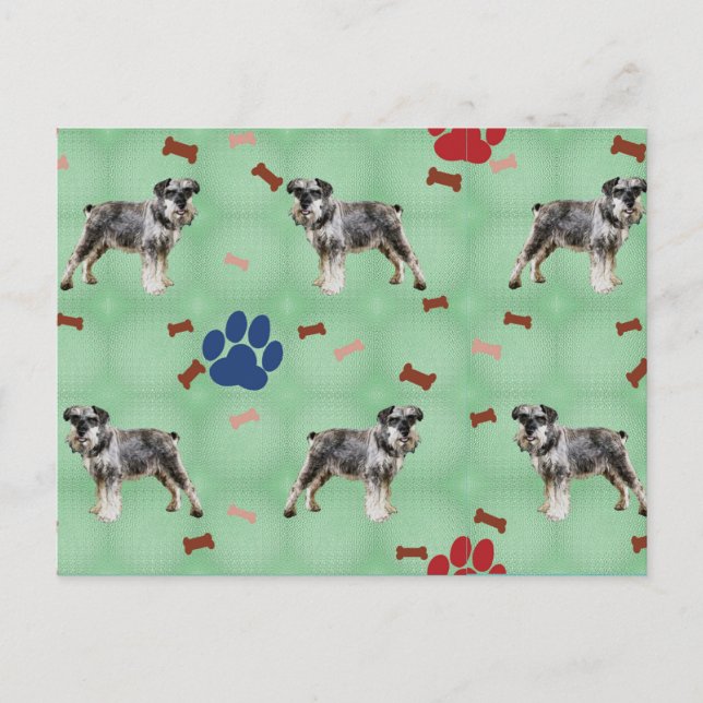 Schnauzer Art Vykort (Framsida)