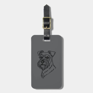 Schnauzer - Bagageetikett Bagagebricka