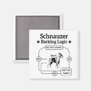 Schnauzer Barking Logic Coola Hund Djurälskare Sar Magnet