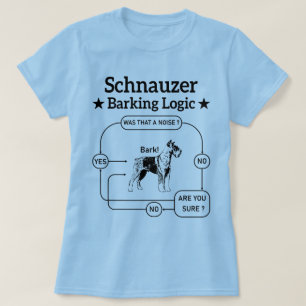 Schnauzer Barking Logic Coola Hund Djurälskare Sar T Shirt