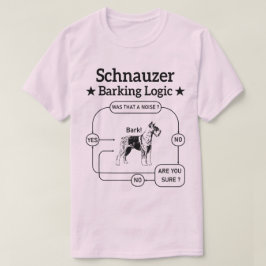 Schnauzer Barking Logic Coola Hund Djurälskare Sar T Shirt