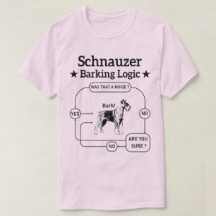 Schnauzer Barking Logic Coola Hund Djurälskare Sar T Shirt