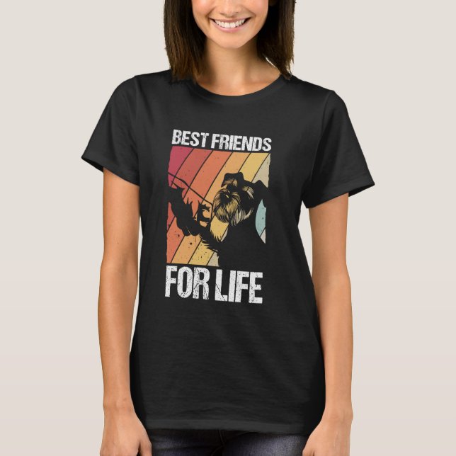 Schnauzer Bästa Vänner För Livet T Shirt (Framsida)