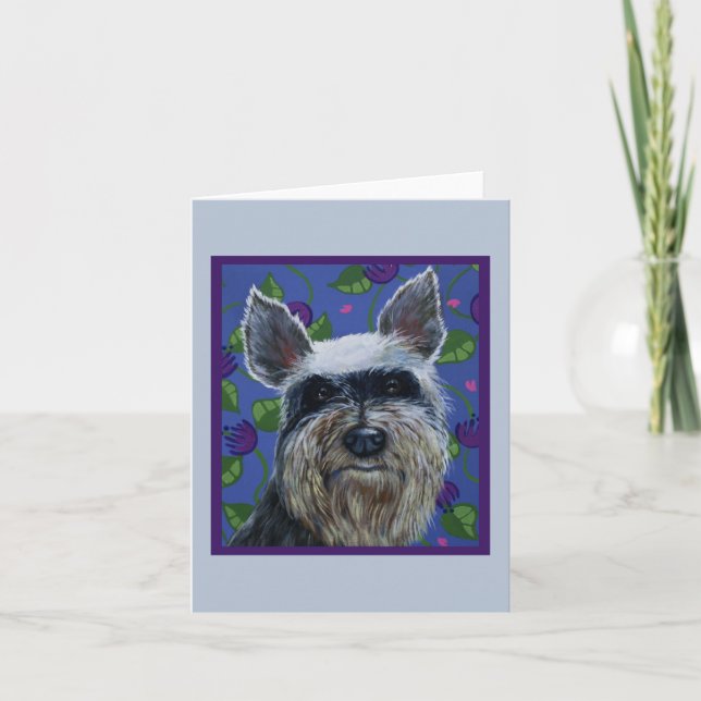 Schnauzer Blank Note-kort Kort (Framsida)
