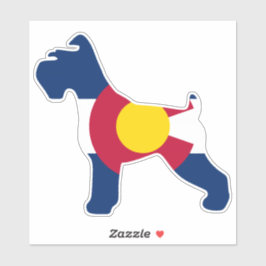 Schnauzer Colorado Flagga Klistermärken
