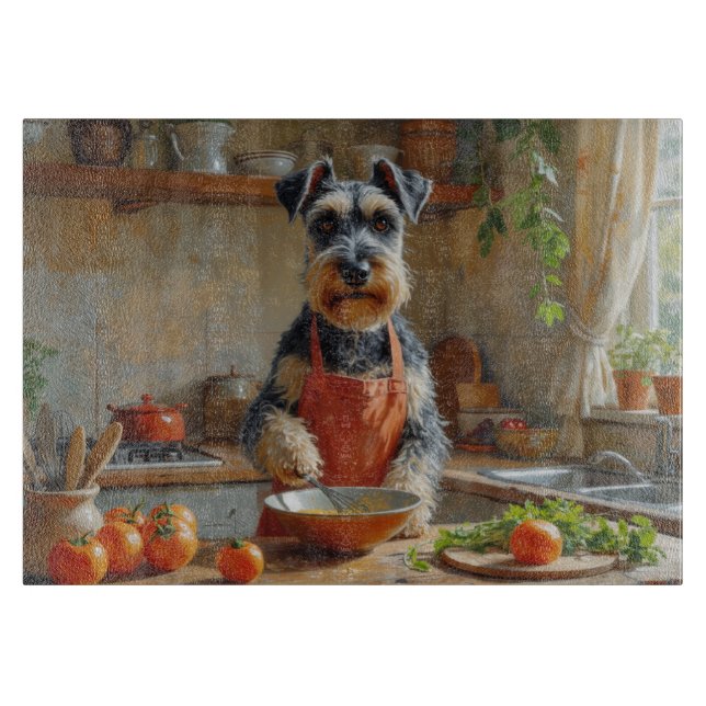 Schnauzer Cooking in Kitchen (Framsidan)
