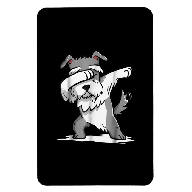 Schnauzer Cute Dabbing Funny Dab Dance Gift Magnet (Vertikal)