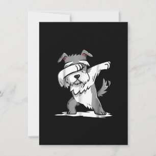 Schnauzer Cute Dabbing Funny Dab Dance Gift Tack Kort