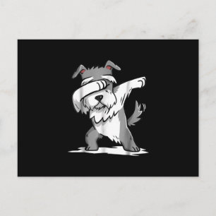 Schnauzer Cute Dabbing Funny Dab Dance Gift Vykort