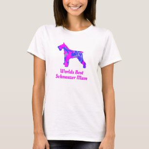 Schnauzer Cute Hund Best Morsa Rosa Silhouette T Shirt
