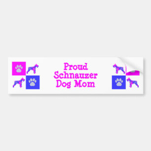 Schnauzer Cute Hund & Tass P&B Best Mamma Bildekal