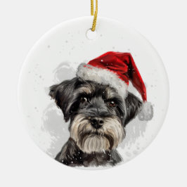 Schnauzer Dog Christmas Personalized Julgransprydnad Keramik