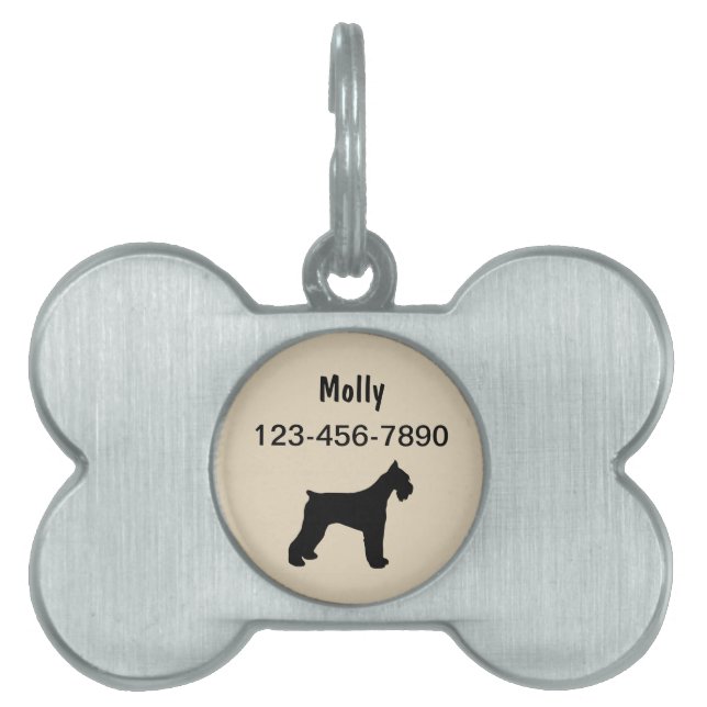 Schnauzer Familj Husdjur Hund ID-bricka Husdjur (Framsidan)