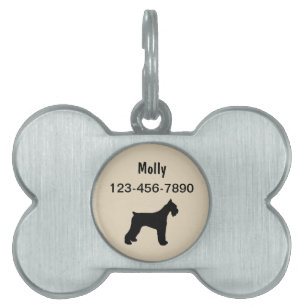 Schnauzer Family Pet-Hund ID-bricka Husdjur