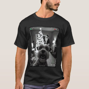 Schnauzer fångar tomten på kamera Xmas T Shirt