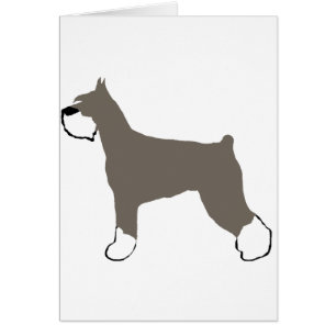 schnauzer färg silhouette hälsningskort
