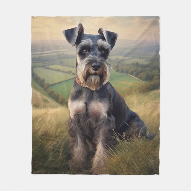 Schnauzer Fleecefilt (Framsidan)