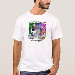 Schnauzer för tecknadfredkärlek tee shirt