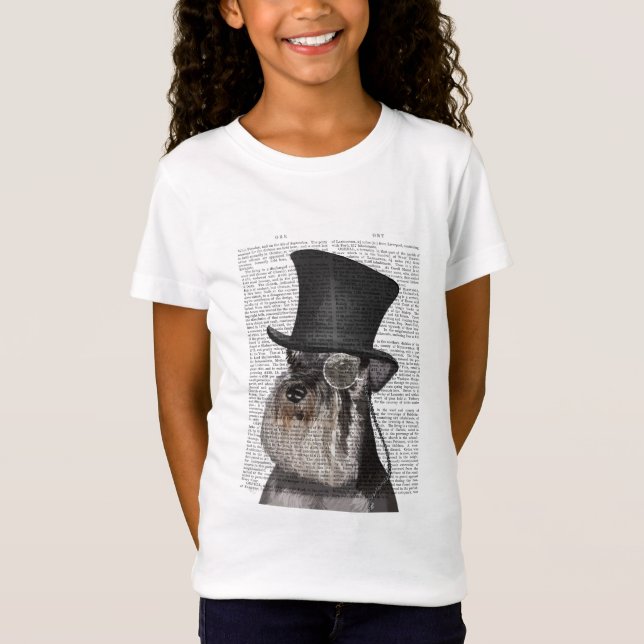Schnauzer, Formal Hound and Hat T Shirt (Framsida)