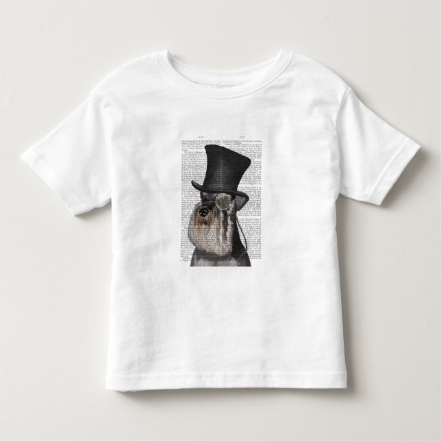Schnauzer, Formal Hound and Hat T Shirt (Framsida)