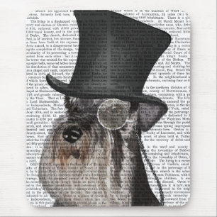 Schnauzer, formell hound och hatt musmatta