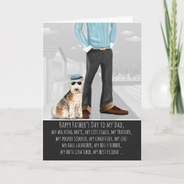 Schnauzer från pappadagen rolig kort