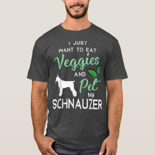 Schnauzer Funny Vegan Hund älskare Owner Julafton T Shirt
