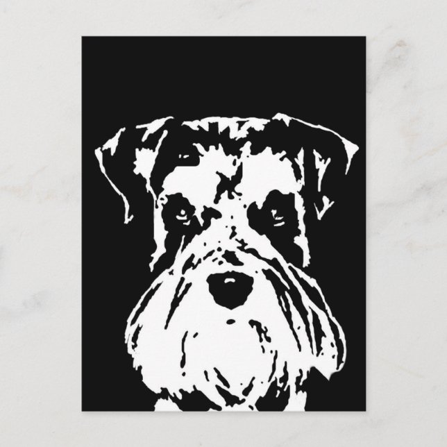 Schnauzer-gåvor - vykort (Framsida)