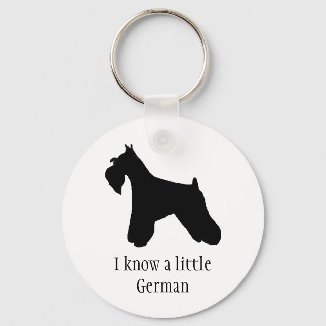 Schnauzer German Keychain Nyckelring (Framsida)
