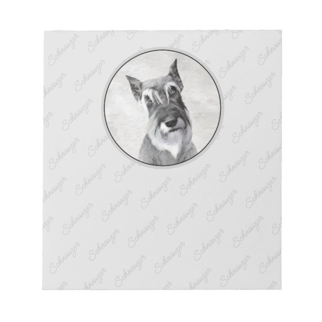 Schnauzer (Giant) - Cute Original Hund Art Anteckningsblock (Framsida)