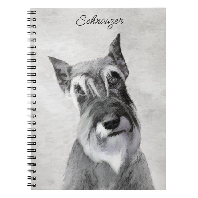 Schnauzer (Giant) - Cute Original Hund Art Anteckningsbok (Framsidan)