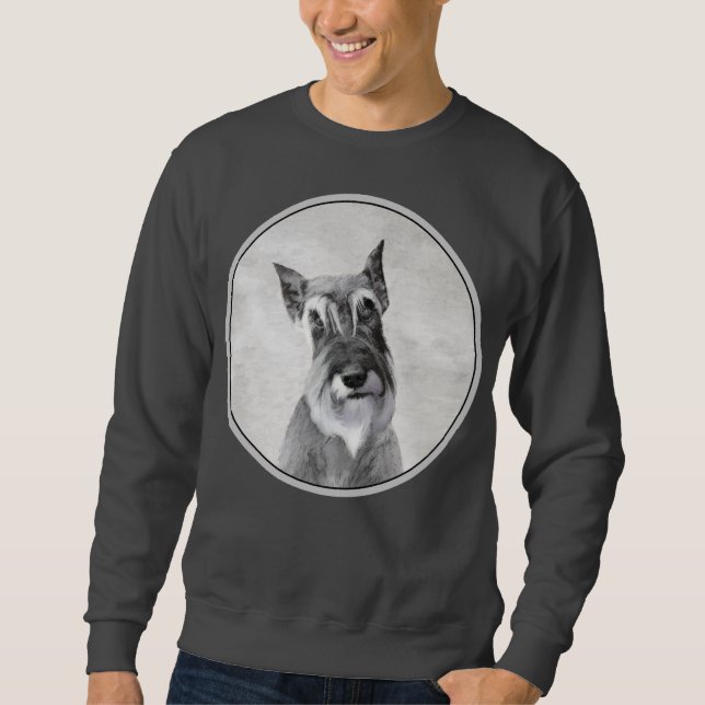 Schnauzer (Giant) - Cute Original Hund Art Lång Ärmad Tröja (Framsida)