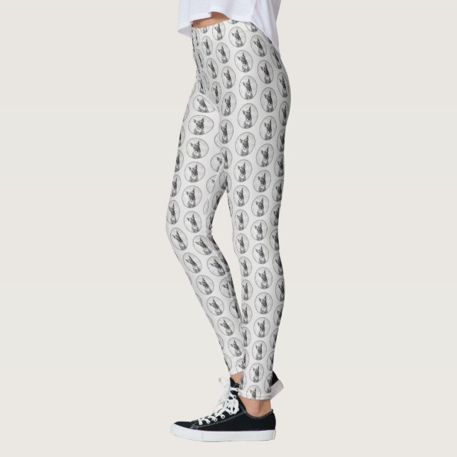 Schnauzer (Giant) - Cute Original Hund Art Leggings (Vänster)